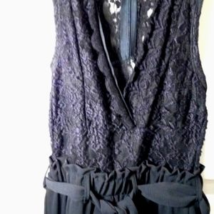 Rue 21 Size S/ XS Black/Lace Top Jumpsuit